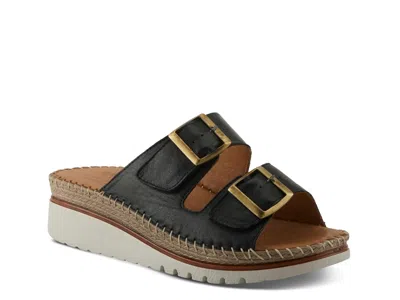 Spring Step Minisia Wedge Sandal In Black