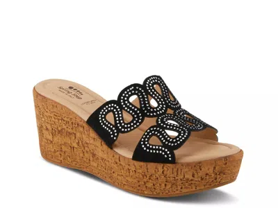 Spring Step Mssteamy Wedge Sandal In Black