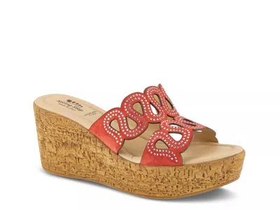 Spring Step Mssteamy Wedge Sandal In Red