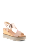 Spring Step Nataly Wedge Platform Sandal In Blush