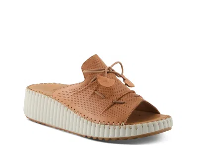 Spring Step Nevelle Wedge Sandal In Brown