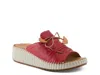 Spring Step Nevelle Wedge Sandal In Red