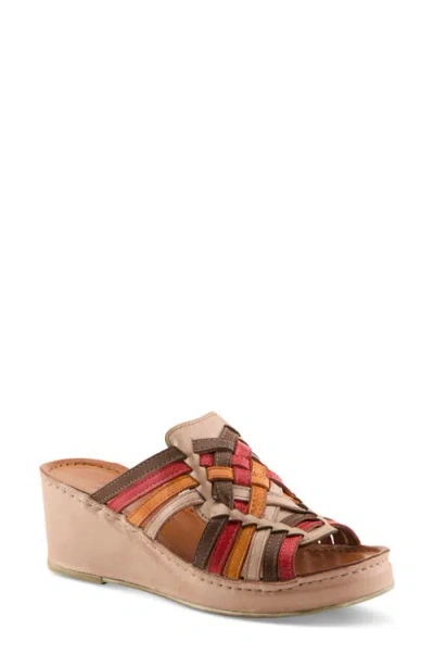 Spring Step Nokiah Platform Wedge Sandal In Multi