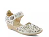 Spring Step Nougat Wedge Pump In White