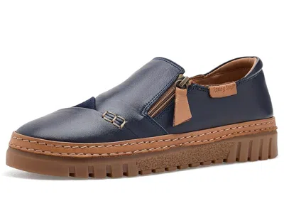 Spring Step Patcha Women's Dress Flat Shoes Navy: Eu 41 (us Women's 9.5-10) M, Leather In Blue