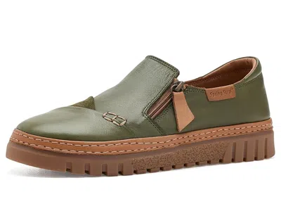 Spring Step Patcha Women's Dress Flat Shoes Olive Green: Eu 40 (us Women's 9) M, Leather