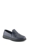 Spring Step Patton Loafer In Navy