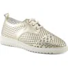 Spring Step Perforated Sneaker In Gold
