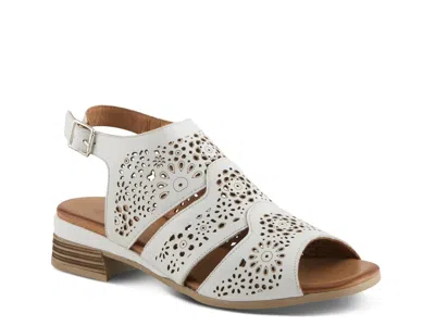 Spring Step Plasma Sandal In White