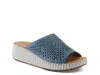 Spring Step Rhydian Wedge Sandal In Blue
