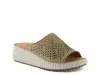 Spring Step Rhydian Wedge Sandal In Green
