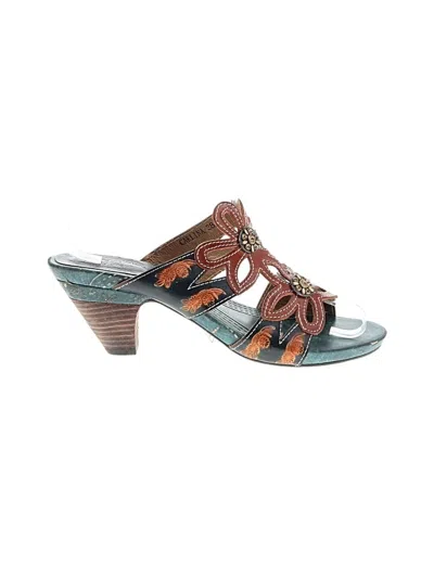 Pre-owned Spring Step Sandals In Teal
