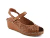 Spring Step Santonio Wedge Sandal In Brown