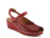 Spring Step Santonio Wedge Sandal In Red