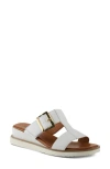Spring Step Seaport Slide Sandal In White