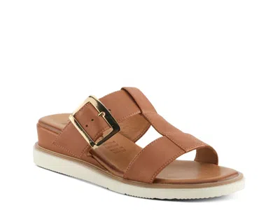 Spring Step Seaport Wedge Sandal In Brown