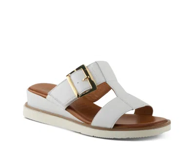 Spring Step Seaport Wedge Sandal In White