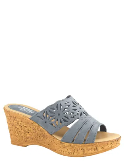 Spring Step Shoes Dora Sandals In Blue In Grey