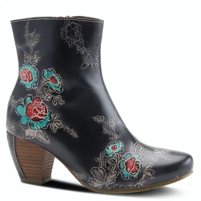 Spring Step Shoes Folka Hand Painted Boot In Bl In Multi