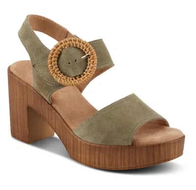 Spring Step Shoes Gamona Sandals In Olive In Green