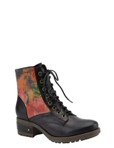 Spring Step Shoes Marty Boot In Black In Multi