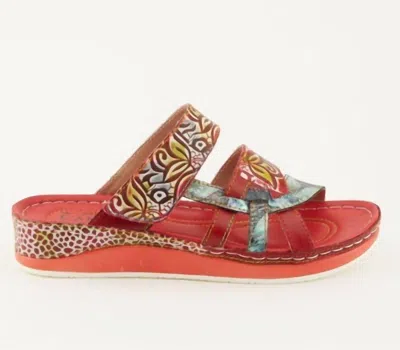 Spring Step Shoes Women's Caiman Sandal In Red Multi