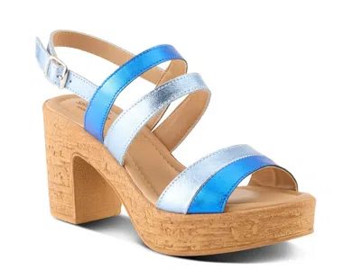 Spring Step Talha Platform Sandal In Blue
