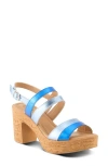 Spring Step Talha Platform Sandal In Blue Multi