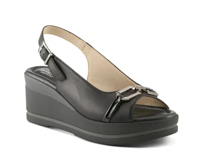 Spring Step Tamra Wedge Sandal In Black