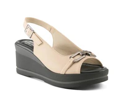 Spring Step Tamra Wedge Sandal In Brown