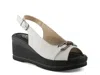Spring Step Tamra Wedge Slingback Sandal In White