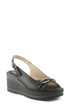 Spring Step Tamra Wedge Slingback Sandal In Black