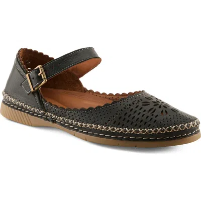 Spring Step Zabelle Mary Jane Flat In Black
