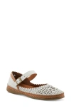 Spring Step Zabelle Mary Jane Flat In White