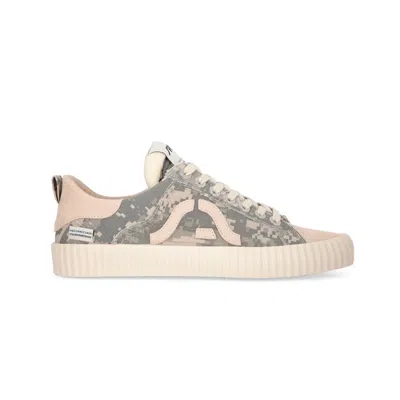 Springa | Unique Vulcanized Sneakers Italian Handmade Men's Grey Wavy Pixel Gray Sneakers In Multi