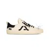 Springa | Unique Vulcanized Sneakers Italian Handmade Men's Neutrals Wavy Olona White Naba Sneakers In White