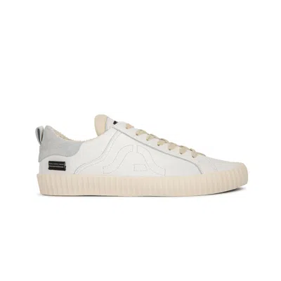Springa | Unique Vulcanized Sneakers Italian Handmade Men's Wavy Leather White Sneakers