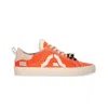 Springa | Unique Vulcanized Sneakers Italian Handmade Men's Wavy Olona Orange Red Sneakers In Multi
