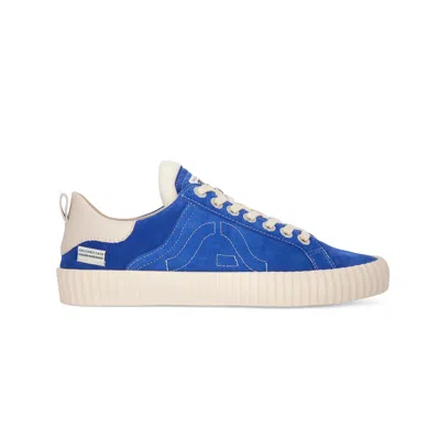 Springa | Unique Vulcanized Sneakers Italian Handmade Men's Wavy Suede Light Blue Sneakers