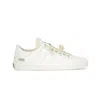 Springa | Unique Vulcanized Sneakers Italian Handmade Men's Wavy Vitelli Leather White Sneakers In White