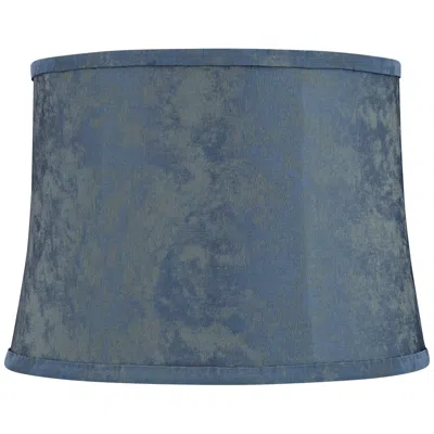 Springcrest Andie Blue Softback Drum Lamp Shade 14x16x11.5 (spider)