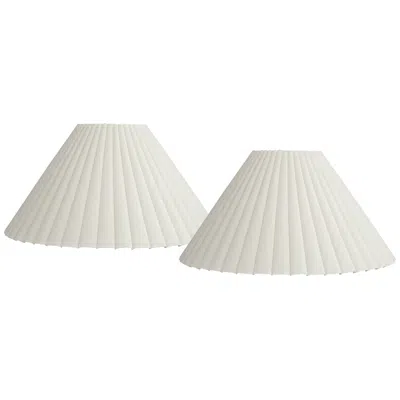 Springcrest Antique White Box Pleat Shade 6.75x20.75x12.5 (spider) Set 2