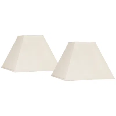 Springcrest Beige Linen Set Of 2 Square Lamp Shades 7x17x13 (spider)