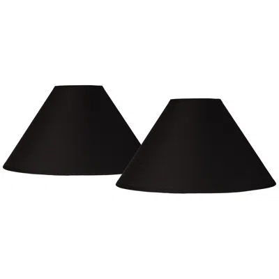 Springcrest Black Fabric Set Of 2 Empire Lamp Shades 6x19x12 (spider)