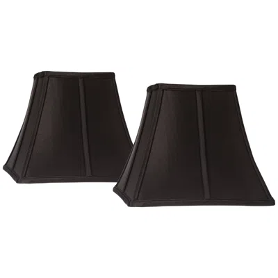 Springcrest Black Fabric Set Of 2 Square Lamp Shades 6x11x9.75 (spider)