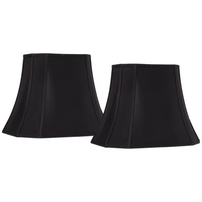 Springcrest Black Oblong Set Of 2 Lamp Shades 7/10x12/16x13x12 (spider)