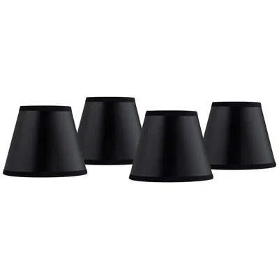 Springcrest Black Paper Chandelier Shades 3x5x4 (clip-on) Set Of 4