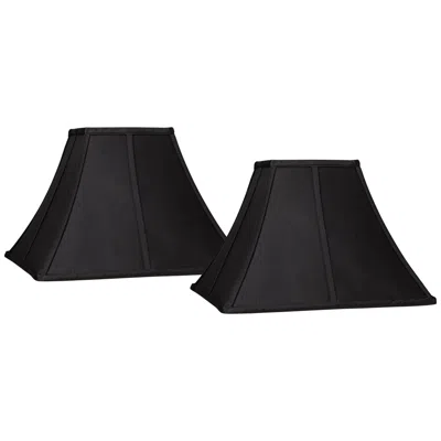 Springcrest Black Set Of 2 Square Curved Lamp Shades 6x14x9 1/2 (spider)