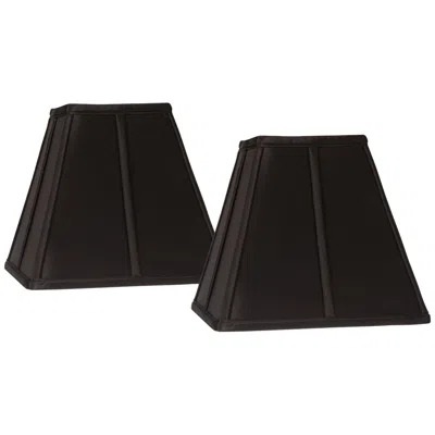 Springcrest Black Set Of 2 Square Lamp Shades 5.25x10x9.5 (spider)
