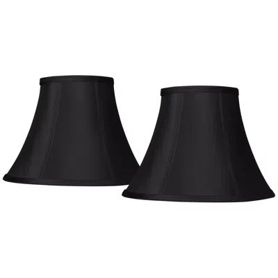 Springcrest Black Stretch Fabric Set Of 2 Lamp Shades 6x12x9 (spider)